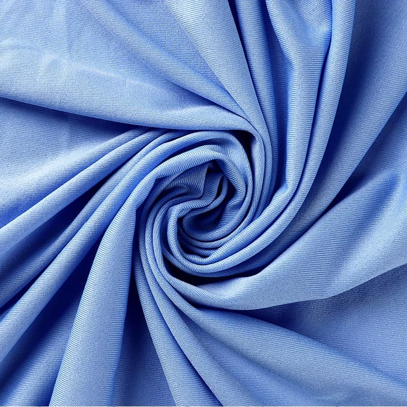 Cotton-like polyester spandex jersey fabric with soft hand feel for t-shirts and activewear